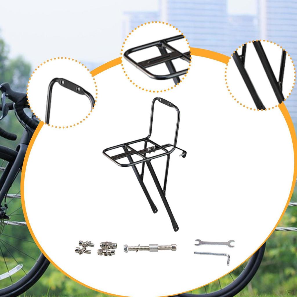 Bike Front Rack Carrier Bicycle Rack,Trunk Holder,Practical,Cargo Pannier,Luggage Shelf for