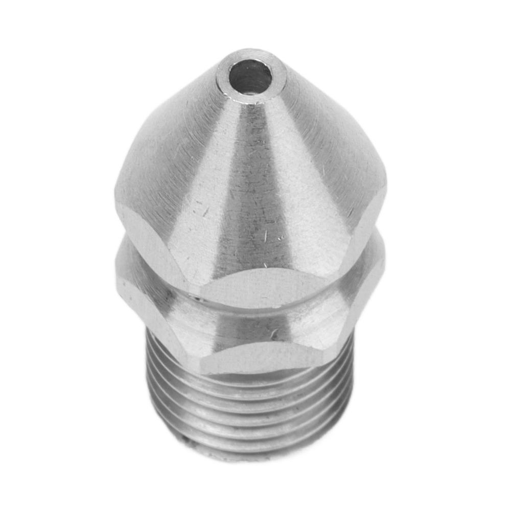 

Durable G1/4in Male Thread Pipe Cleaning Nozzle Stainless Steel 4 Hole Sewer Cleaning Nozzle Sewer Jetter Nozzle Drain Cleaning хакі