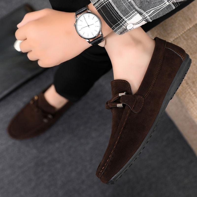 Fashion Work British Style Male Casual Shoe Soft Flat Slip-on New In Footwear Offer Promotion Luxury Sale Size 44 Pu Men's Leather Shoes