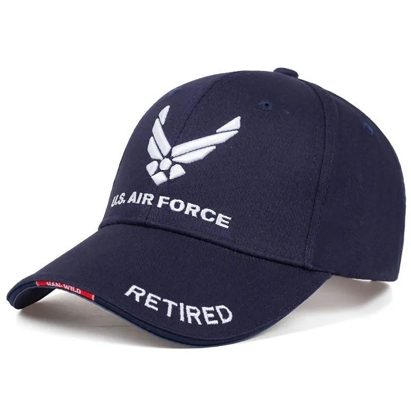 Usa Air Force Baseball Cap With Embroidered Brim For Outdoor Sun Protection