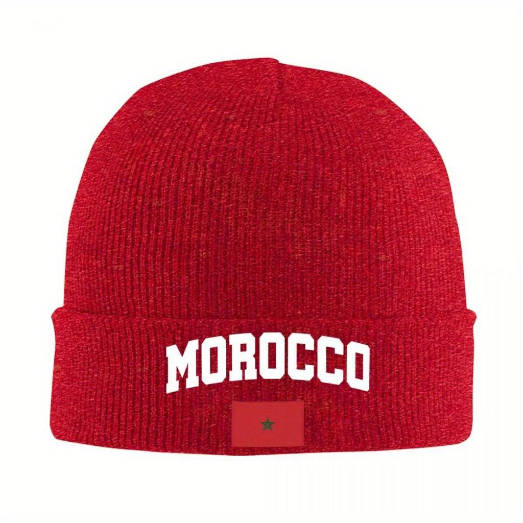 Kingdom Of Morocco Flag Knit Hat Beanies Autumn Winter Hats Warm Acrylic Fashion Caps Men Women