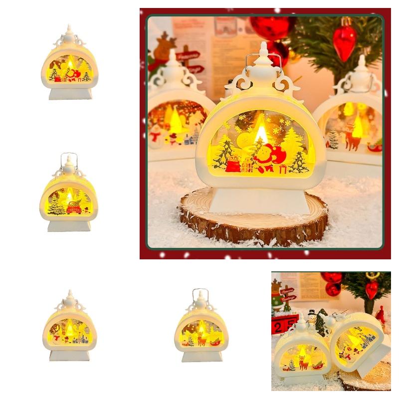 Christmas Gift Prop Cross-border Christmas Lantern With Led Lights For Festive Atmosphere