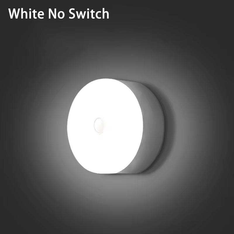 

Свет с датчиком движения, светодиодный USB-ночник, круглый платяной светильник для спальни, кухни, лестницы, прихожей, шкафа, освещения 1PCS