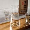 Qianli Jiangshan Liquor Set Crystal Glass Shot Cups Luxury Style with Golden Mountain Gift Box