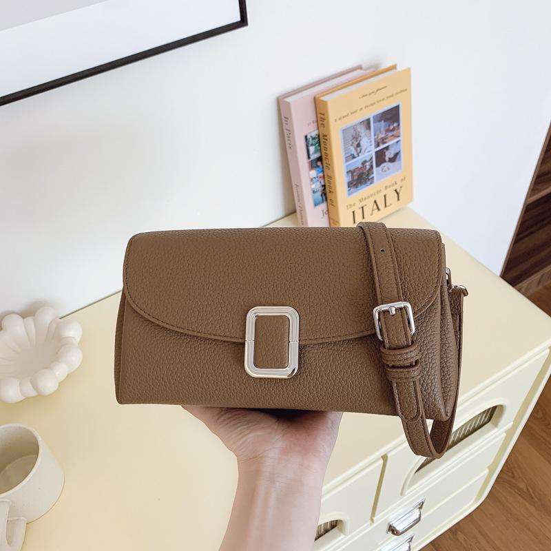 Trendy texture fashionable single shoulder underarm bag women's new simple and versatile multi-compartment messenger bag small square bag