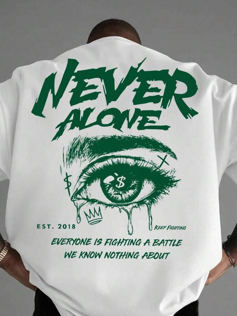 New 2026 Summer Unisexs Tshirt Unisexfinity EMRG Unisexs Letter Eye Graphic Round Neck Short Sleeve TShirt