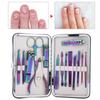 15Pcs Set Portable Nail Clippers Manicure Scissors Grooming Tool Kit Stainless Steel Rustproof
