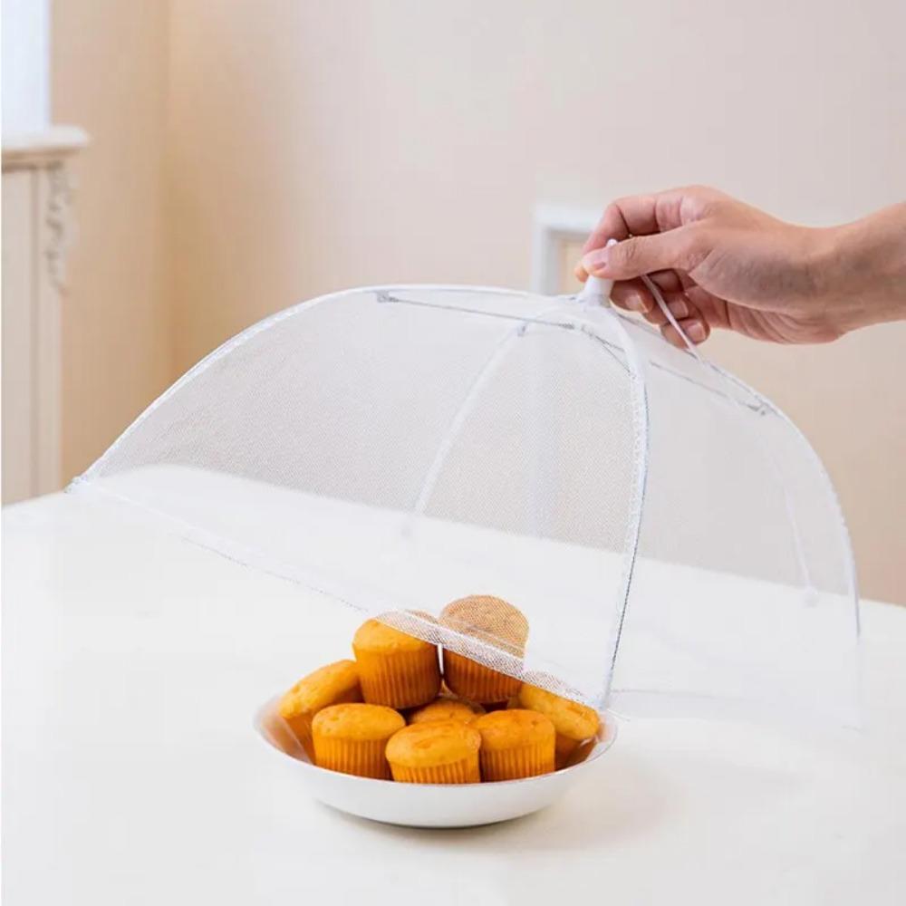 Cubierta de malla para alimentos, plegable, lavable, cubierta para mesas, a prueba de insectos, cubiertas protectoras para platos, accesorios de almacenamiento hogareño de cocina