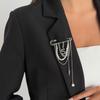 Trendy Faux Pearl Brooch Exquisite Snake Shape Pin INS Style Suit Lapel Pin  Suit Decoration