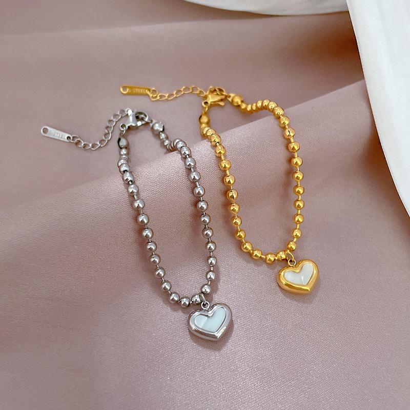 Dongdaemun Personality Temperament Mori Love Fritillary Round Bead Bracelet Female Retro Girlfriend