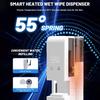 Dispenser Asciugamano Caldo Veloce 5-10s, Temperatura Costante 55°C, Serbatoio 500ml, Asciugatura Automatica e Sicuro, Portatile per Spa, Viso, Bagno e Casa