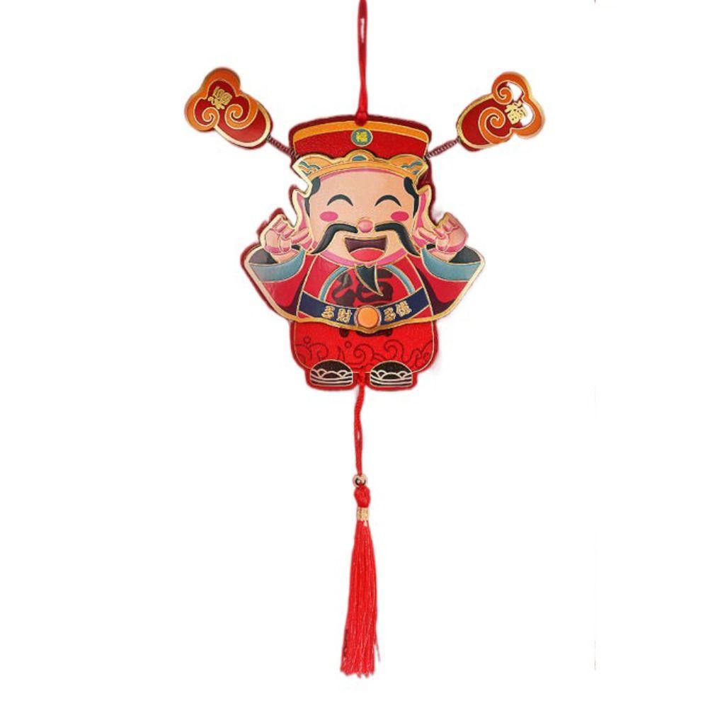 Spring Ears God of Wealth Fridge Magnets Art Paper New Year Fridge Stickers  New Year's Eve