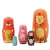 Handmade Matryoshka Doll Toys Animals Pattern Stacking Dolls Ornament Nesting Dolls  Kids Toy