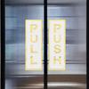 Acrylic Push Pull Sign Sticker Push & Pull Door Sign Window Door Sticker 3D Waterproof Sliding Door Sticker Shop Door