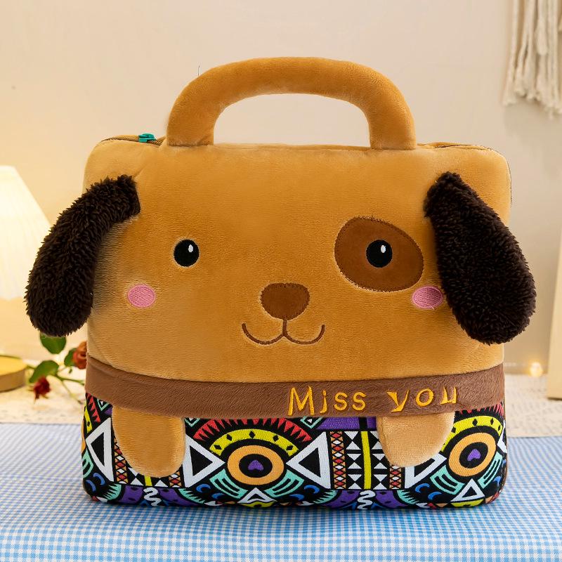 Dual-Use Cute Cartoon Pillow Blanket: Car & Office Nap Cushion