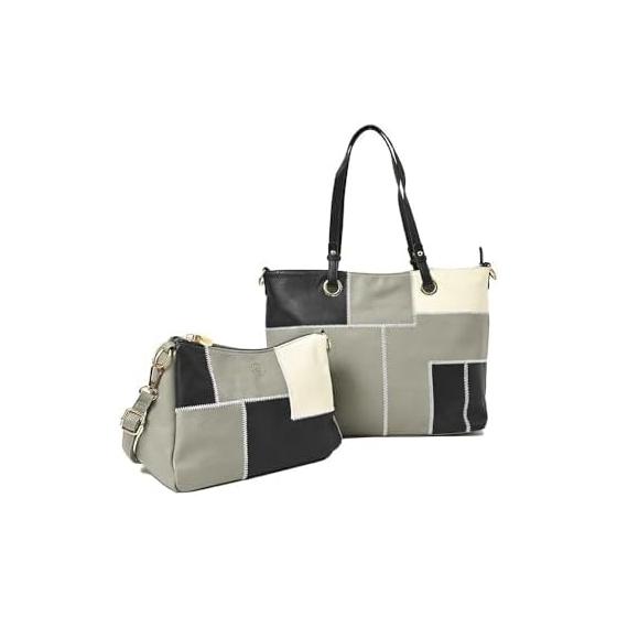 

[MORE AUNI] Tote Bag D.KELLY Patchwork Design Tote Bag Ladies Large Capacity SP-140R