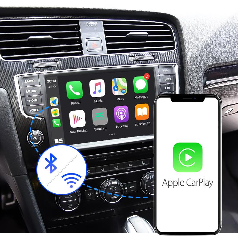 Sinairyu Wireless CarPlay Android Auto Compatible For Volkswagen Golf Skoda Seat Octavia MIB 2012-2020 Mirror-Link