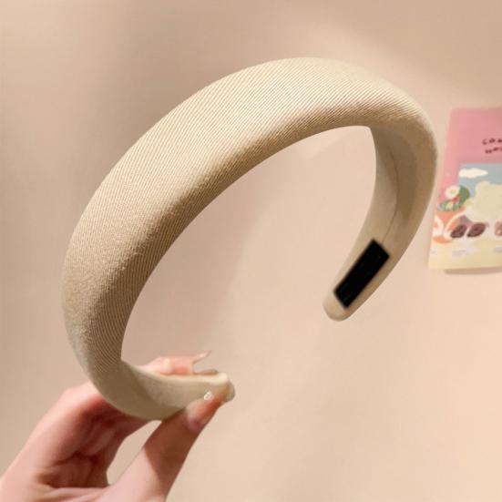 Women Headband Thick Sponge Filling Natural Face Shaping Headband Comfortable High Cranium Head Band Autumn Winter Hair