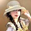 Hepburn Bow Straw Cap French Bucket Sun Hat Trendy Visor Basin Cap  Travel