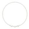 Collier - Pearls & Colors - Perle de Culture d'Eau Douce 4-5 mm Baroques - Blanc Naturel - Argent 925 - Cristal - Femme