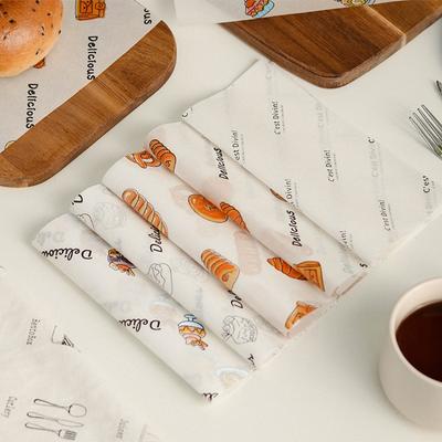 100 fogli di carta oleata per alimenti, per foderare cestini, stile torta, carta oleata per alimenti, per avvolgere pane e hamburger