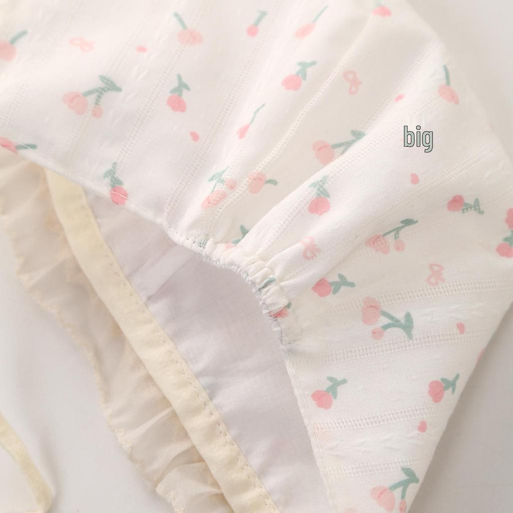 Newborn Girls' Ear Protection Lace Hat, Spring/Summer