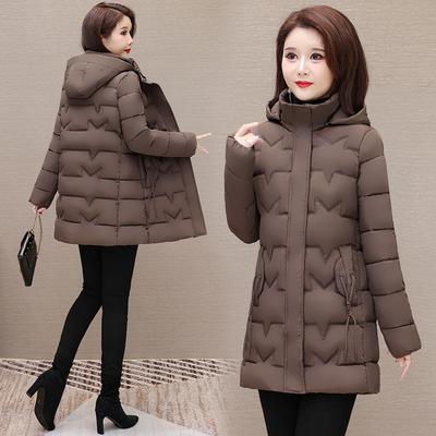Middle-aged Winter Clothing Slim-fitting Long Cotton-padded Clothing Winter New Cotton-padded Jacket Thickened Down Cotton-padded Clothing Warm Jacket