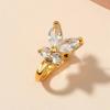 Zircon Clip On Nose Hoop Ring Copper Non Pierced Ear Clip Cuff Punk Butterfly Nose Ring  Nightclubs