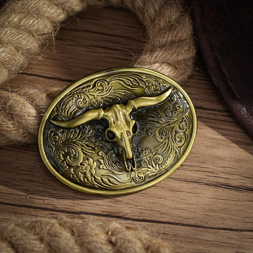 1PC Punk Wind Pressure Flower Alloy American Retro Belt Buckle Personalized Trend Western Cowboy Belt Buckle for Men and Women