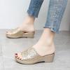 Female Shoes On Sale  Brand Open Toe Women's Slippers Fashion Office Slippers Women Crystal Round Toe Wedges Women's Sandals