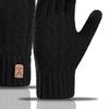Men's Winter Thickened Alpaca Wool Knit Touchscreen Gloves