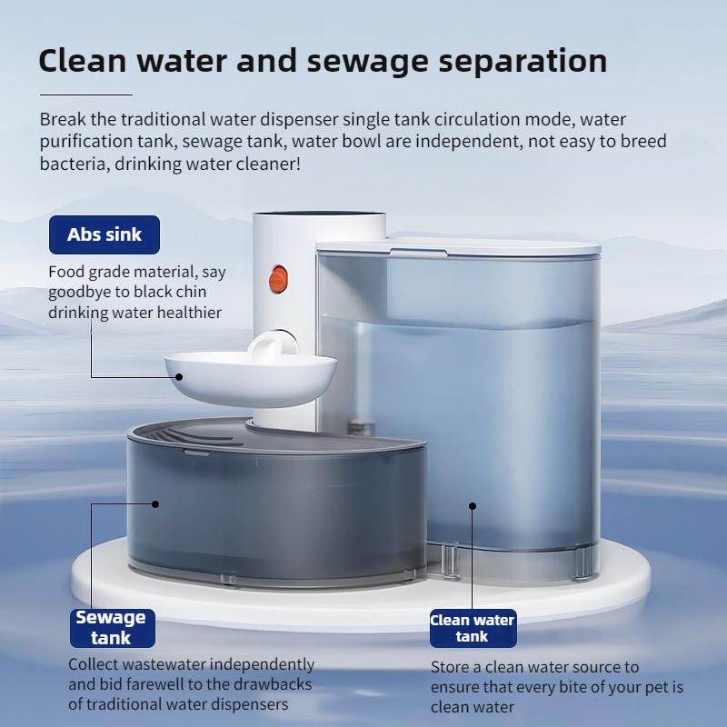 Household Pet Supplies Wireless Automatic Water Change Pet Water Dispenser Intelligent Dump Type Cat Water Feeder