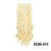 Long Curly Clip Hair Extension 16 Clips Synthetic Natural Hair Pieces for Women 7Pcs/Set 24Inch Ombre Blonde Red Black Fake Hair
