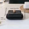 With Lid Ceramic Butter Dish Top Handle Sealed Butter Container Nordic Butter Plates  Snack