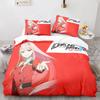 Nouveau Ensemble de Linge de Lit Darling In The Franxx Couvre-lit Simple Jumeau Complet Queen King Size Ensembles de Lits Aldult Kawaii Housse de Couette Famille 23 pièces