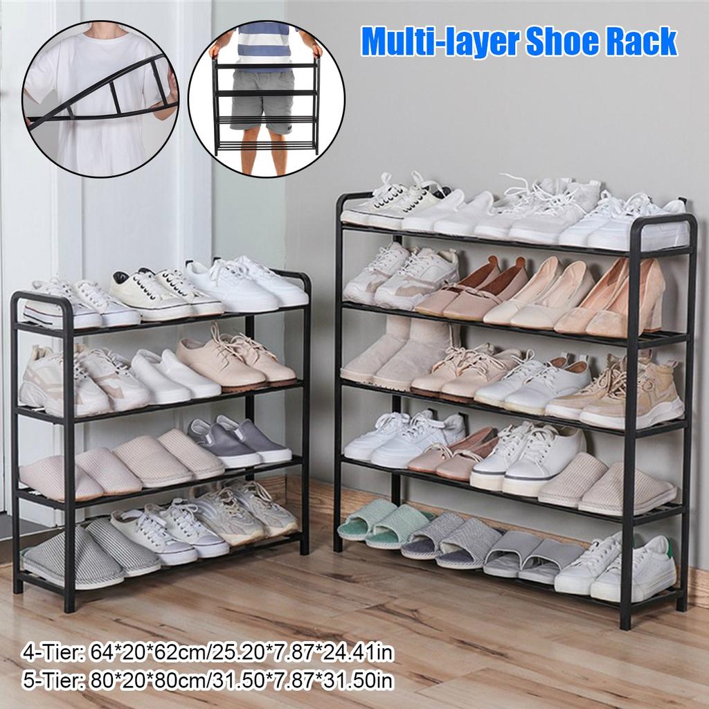 Buy 4/5-Tier Multi-layer Simple Shoe Rack PP Stainless Steel Rod