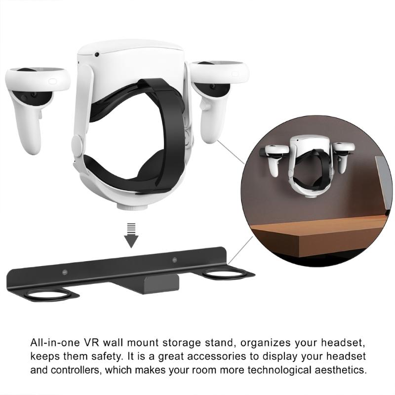 Wall Mount Hook Stand for t 2/ 4 Headset Mount Protecting VR Devices Mount Holder for Gaming Entertainment