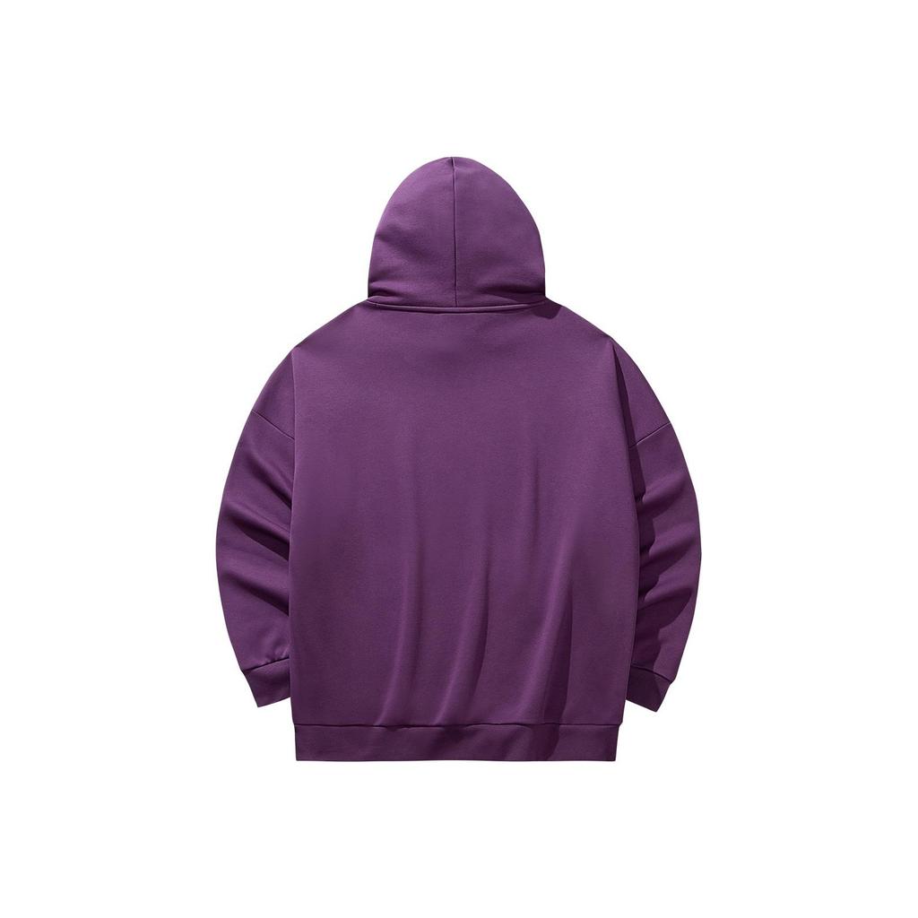 Anta Kyrie Irving Series Purple Unisex Oversized Hoodie with Gradient Logo Print 972541714-2