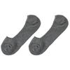 [Fukuske] FUN Low-Cut Socks 2-Pair Pack with Non-Slip & Reinforced Toe/Heel, Natural Gray