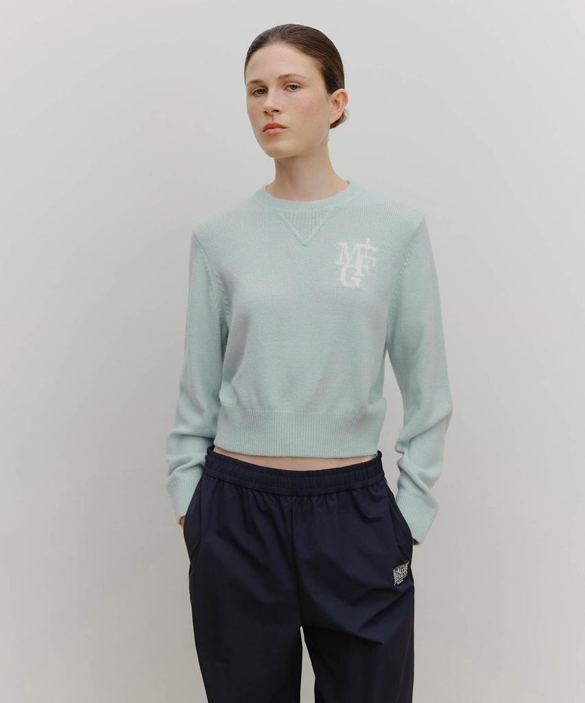 Malitteseupocheu Marithe Sport W M+Fg Logo Crop Pullover Sky Blue