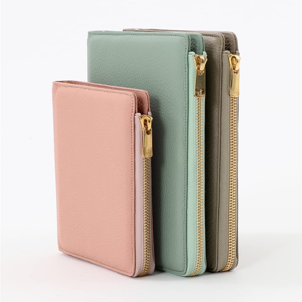 Quo Vadis Genuine Leather System Organizer Cover Size L Zip Timer 17 Dusty Pastel Italian Leather Lavender Blue QUOVADIS Timer17 qv936lzdplbl [Bible