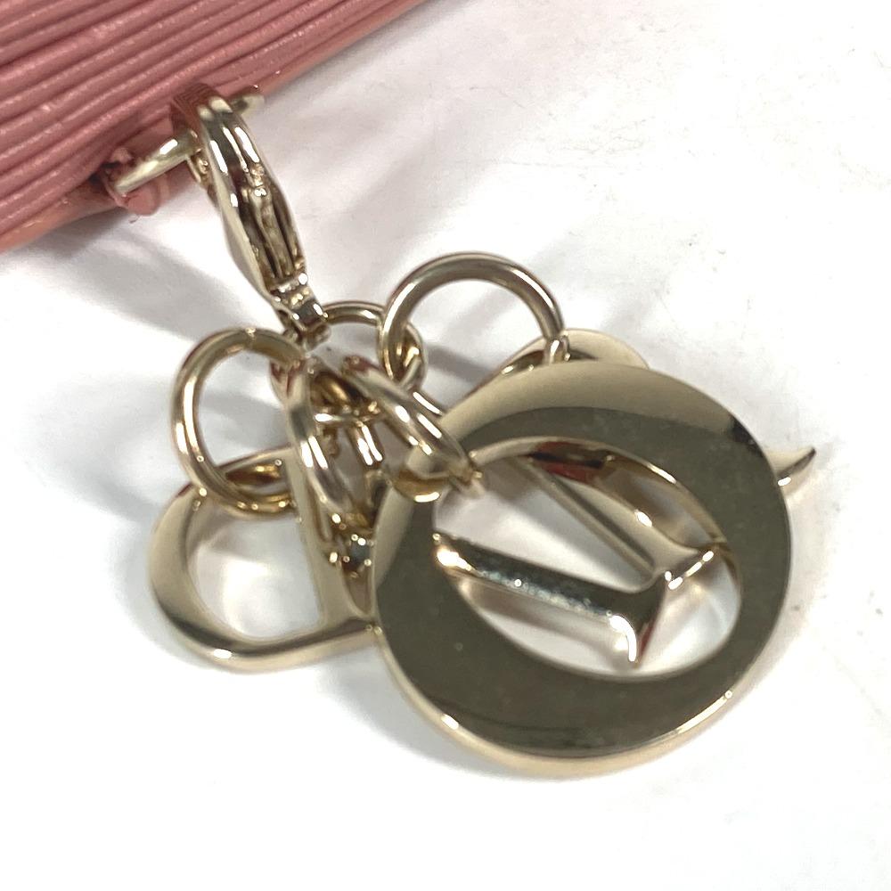 CHRISTIAN DIOR Cannage Lady Dior card holder case accordion enamel Card Case