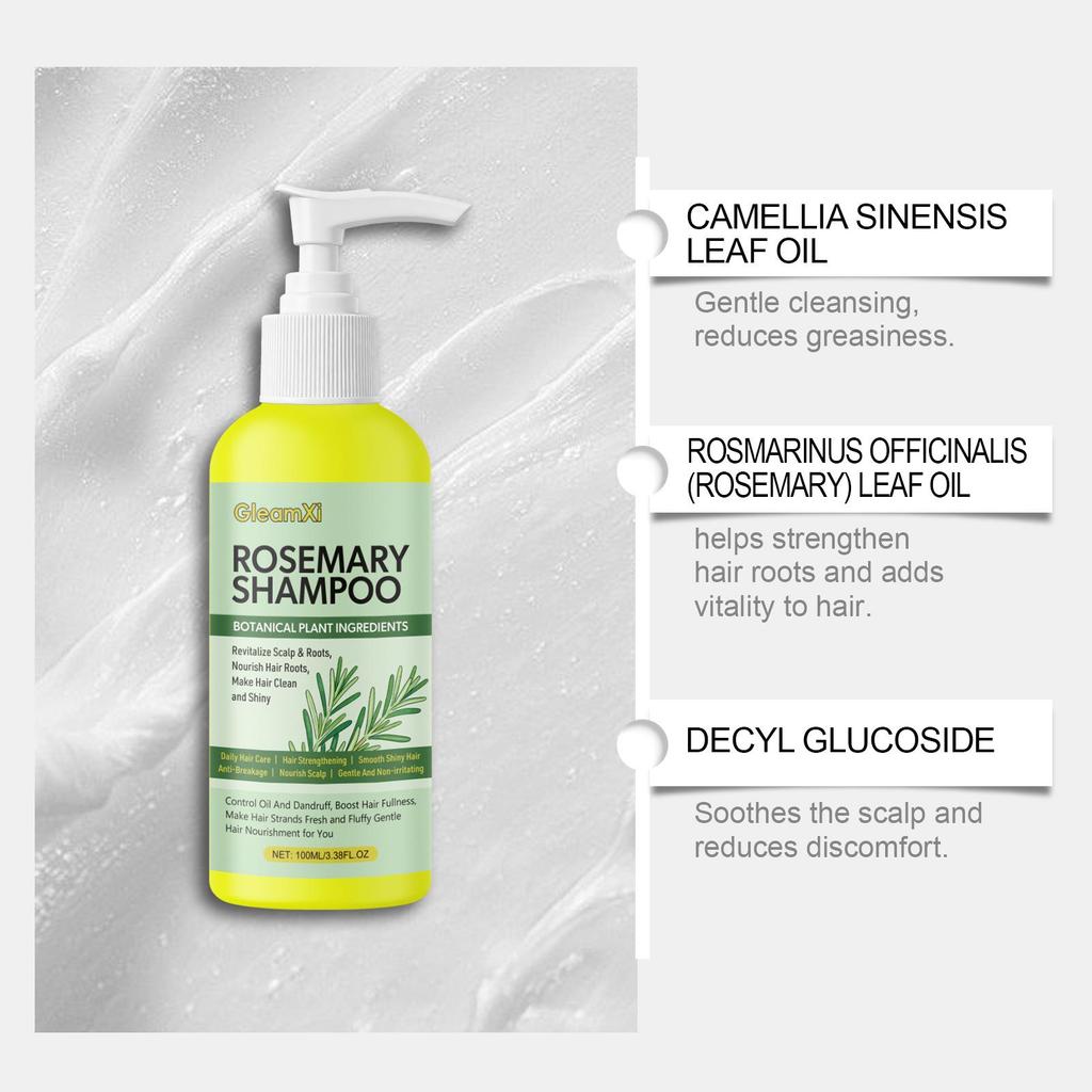 GleamXi Rosemary Shampoo for Smooth, Voluminous, and Silky Hair