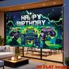 Monster Truck Theme Birthday Happy Banner - Party Decoration Background