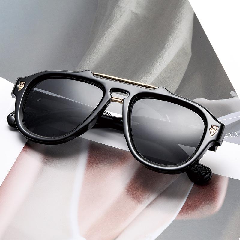 New double-beam pilot sunglasses European and American trend outdoor polarized sunshade glasses personalized versatile sunglasses