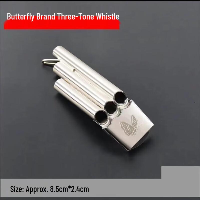 WEZHO Butterfly Stainless Steel Triple-Tone Coach Whistle