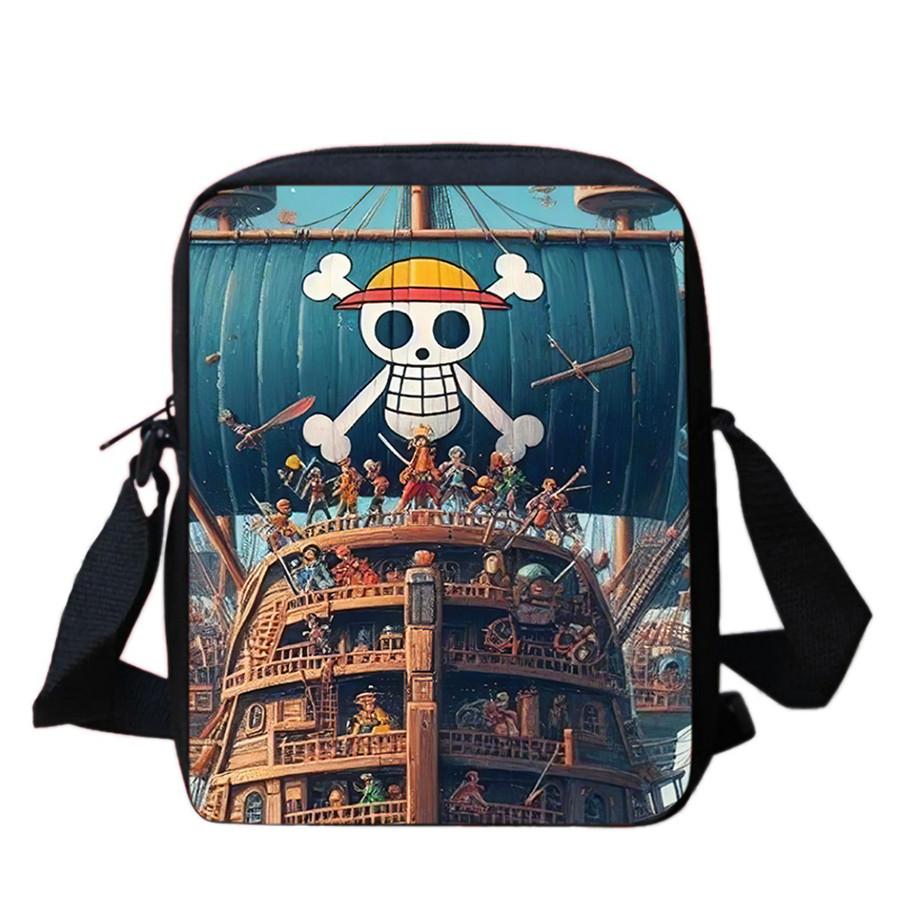 One Piece Crossbody Bag, Lightweight Adjustable Casual Shoulder Bag for Boys and Girls Age 6-10, Unisex Kids School Sling Bag