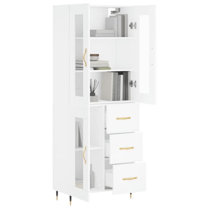 VidaXL Highboard White 69.5x34x180 Cm Engineered Wood 3198577