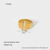 European and American Retro Exaggerated Irregular Hollow Opening Ring Female Non-fading Plated 18k Gold Stainless Steel Gold Ring