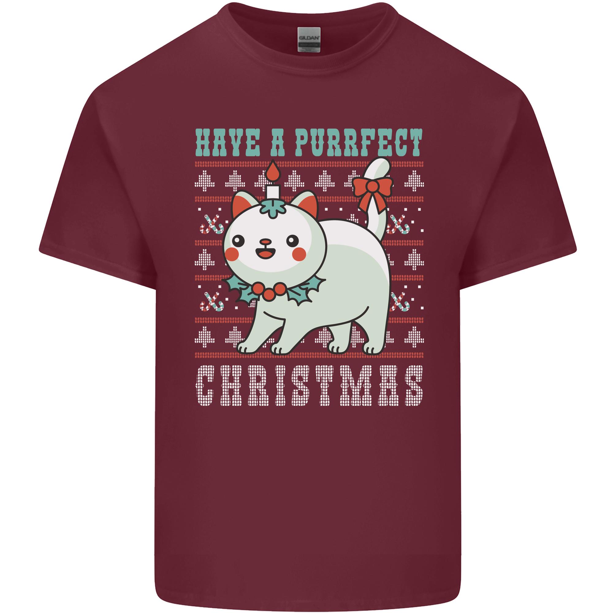 Cats Have a Purrfect Christmas Funny Xmas Unisexs Light Cotton TShirt S